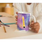 Schattig geel potlood naam op maat gesneden vinyl  sticker