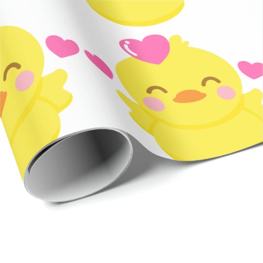 Schattig geel rubber eend wrapping papier (Rol Hoek)