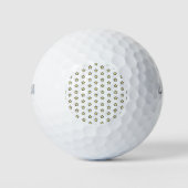 Schattig Geel Sterrenpatroon Golfballen (Voorkant)