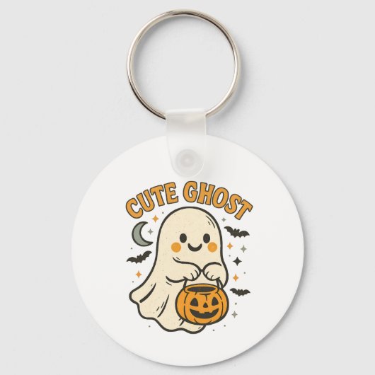Schattig Geest Halloween Sleutelhanger Charme (Voorkant)