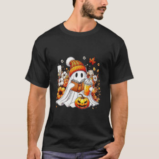Schattig Geest Lezen Boek Liefhebbers Halloween Ge T-shirt