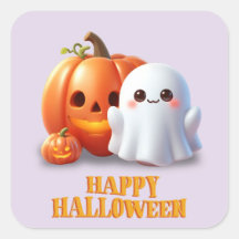 Schattig Geest & Pompoen Gelukkig Halloween Vierka