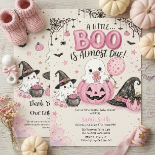 Schattig Geest Pompoen Meisje Herfst Baby Shower Kaart