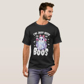 Schattig Geest Wijn Halloween Ontwerp T-shirt (Voorkant volledig)