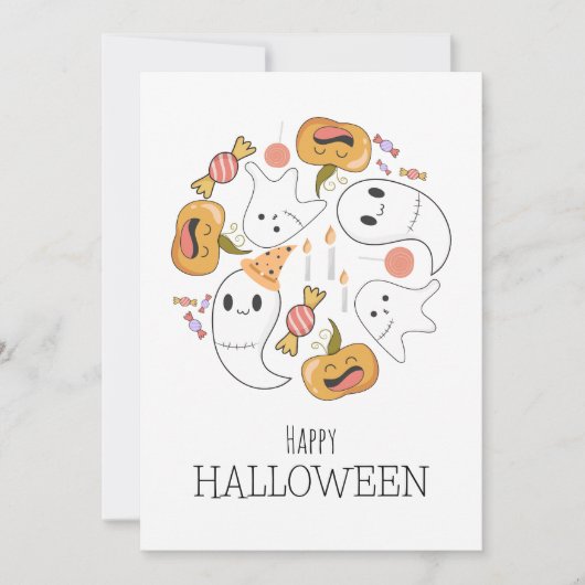 Schattig Geestig Pomp Fun Candy Kaars Halloween Feestdagenkaart (Voorkant)