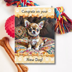 Schattig Gefeliciteerd met je nieuwe Chihuahua pup Kaart