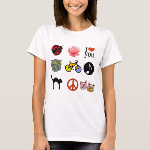schattig gegroepeerd meisje/meisje t-shirt