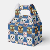 Schattig geïllustreerd gebruikerspatroon bedankdoosjes (Achterkant)