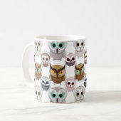 Schattig geïllustreerd gebruikerspatroon koffiemok (Voorkant links)