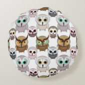 Schattig geïllustreerd gebruikerspatroon rond kussen (Achterkant)