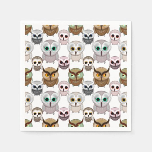 Schattig geïllustreerd gebruikerspatroon servetten (Voorkant)