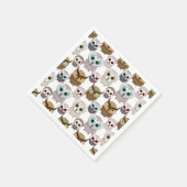 Schattig geïllustreerd gebruikerspatroon servetten (Hoek)