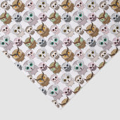 Schattig geïllustreerd gebruikerspatroon tissuepapier (Detail)