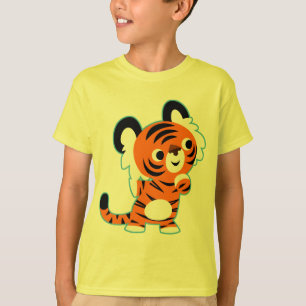 Schattig geïnteresseerde cartoon tijger kinderen T T-shirt