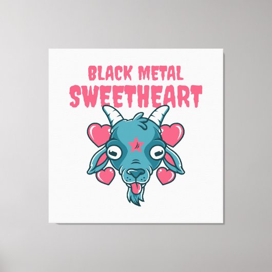 Schattig geitenkop Baphomet Canvas Afdruk (Voorkant)