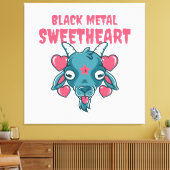 Schattig geitenkop Baphomet Canvas Afdruk (Insitu (Woonkamer))