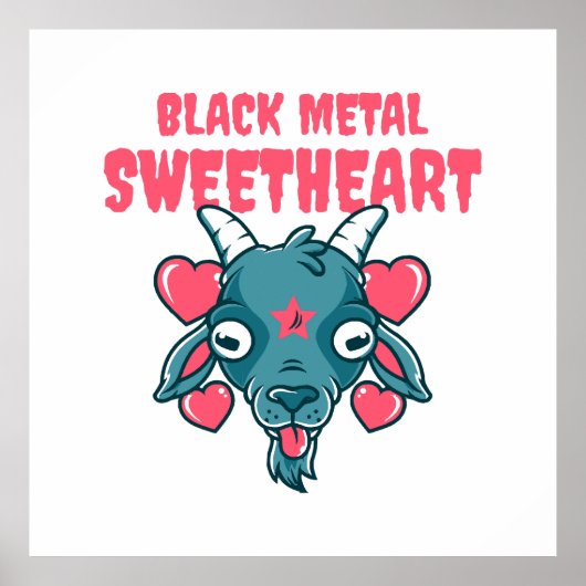 Schattig geitenkop Baphomet Poster (Voorkant)