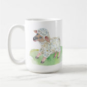 schattig gek schaap dame koffiemok (Links)