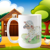 schattig gek schaap dame koffiemok