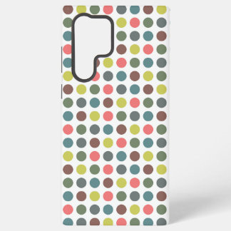 Schattig gekleurd 70s patroon met polka stippen samsung galaxy hoesje