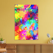 Schattig gekleurd abstract fantoom canvas afdruk (Insitu (Woonkamer))