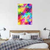Schattig gekleurd abstract fantoom canvas afdruk (Insitu (Slaapkamer))