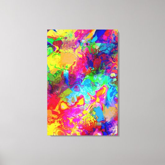 Schattig gekleurd abstract fantoom canvas afdruk (Voorkant)