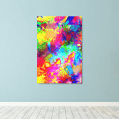 Schattig gekleurd abstract fantoom canvas afdruk (Insitu (Houten vloer))