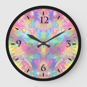 Schattig gekleurd abstract fantoom grote klok