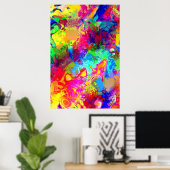 Schattig gekleurd abstract fantoom poster (Thuiskantoor)