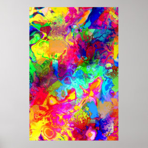 Schattig gekleurd abstract fantoom poster