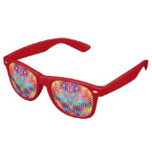 Schattig gekleurd abstract fantoom retro zonnebril (Gekanteld)