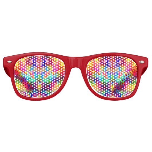 Schattig gekleurd abstract fantoom retro zonnebril (Voorkant)