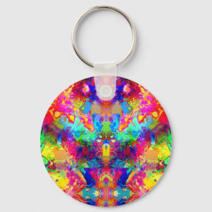 Schattig gekleurd abstract fantoom sleutelhanger