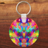 Schattig gekleurd abstract fantoom sleutelhanger (Voorkant)