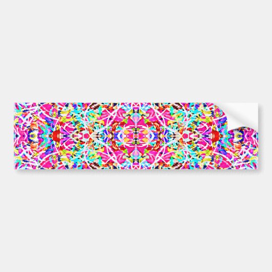 Schattig gekleurd abstract ontwerp bumpersticker (Voorkant)