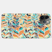 Schattig gekleurd boho-bladerenpatroon Case-Mate iPhone case (Achterkant (horizontaal))