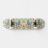 Schattig gekleurd boho-bladerenpatroon persoonlijk skateboard (Horizontaal)