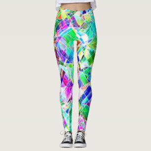 Schattig gekleurd fragmenten ontwerp leggings
