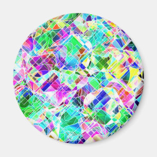 Schattig gekleurd fragmenten ontwerp magneet
