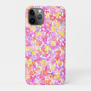Schattig gekleurd meisjesachtig abstract bloemenpa Case-Mate iPhone case