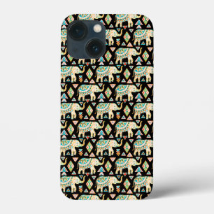 Schattig gekleurd patroon van Indische olifanten Case-Mate iPhone Case