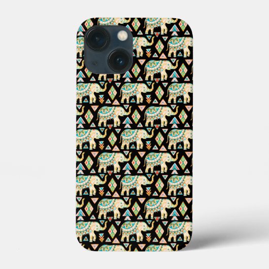 Schattig gekleurd patroon van Indische olifanten Case-Mate iPhone Case (Achterkant)