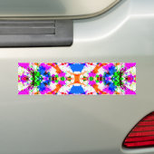 Schattig gekleurd spatverf ontwerp bumpersticker (Op auto)
