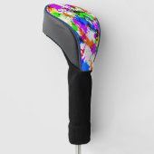 Schattig gekleurd spatverf ontwerp golfheadcover (Schuin)