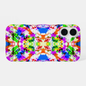 Schattig gekleurd spatverf ontwerp iPhone 16 hoesje (Achterkant horizontaal)