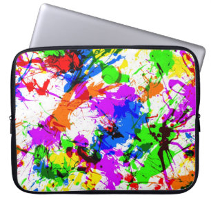 Schattig gekleurd spatverf ontwerp laptop sleeve