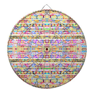 Schattig gekleurd tribiaal azteeks patroon dartbord