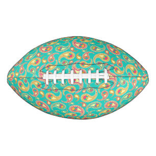 Schattig gekleurd vintage paisley patroon american football