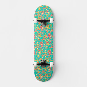 Schattig gekleurd vintage paisley patroon persoonlijk skateboard